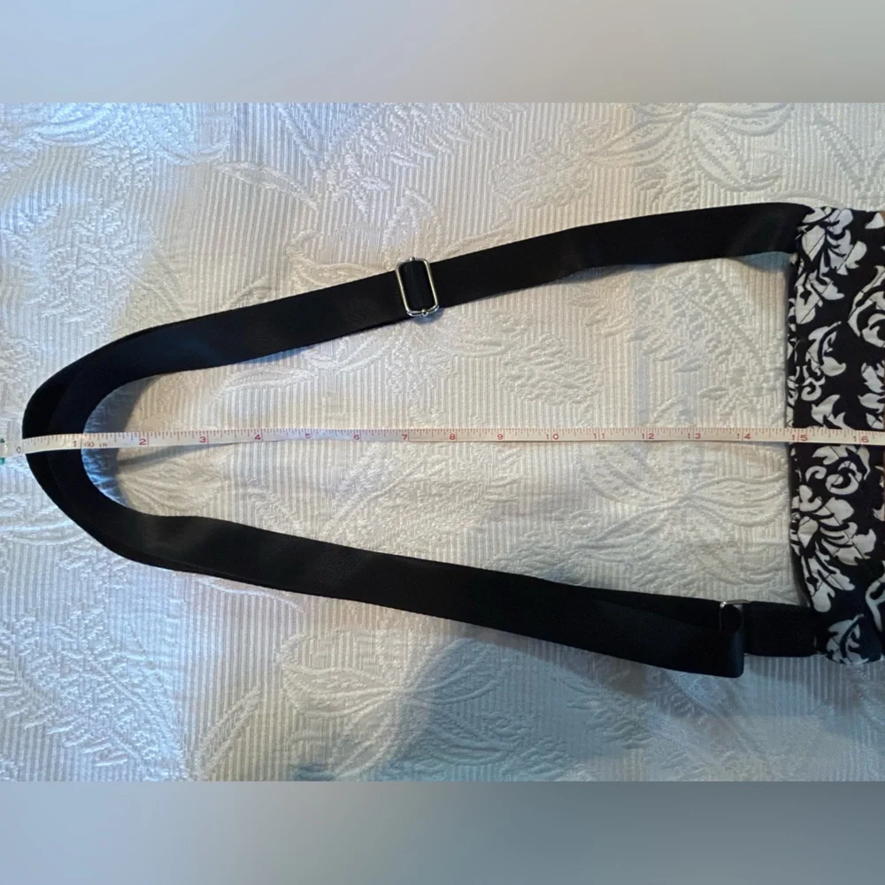 Black and White Patterned Crossbody Bag